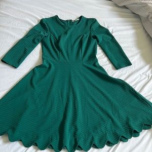 Emerald knee length Skater Dress